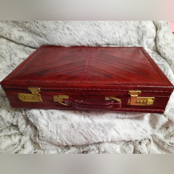 Amiet Bags Vintage Amiet Briefcase Eel Skin Hard Side Combo Lock
